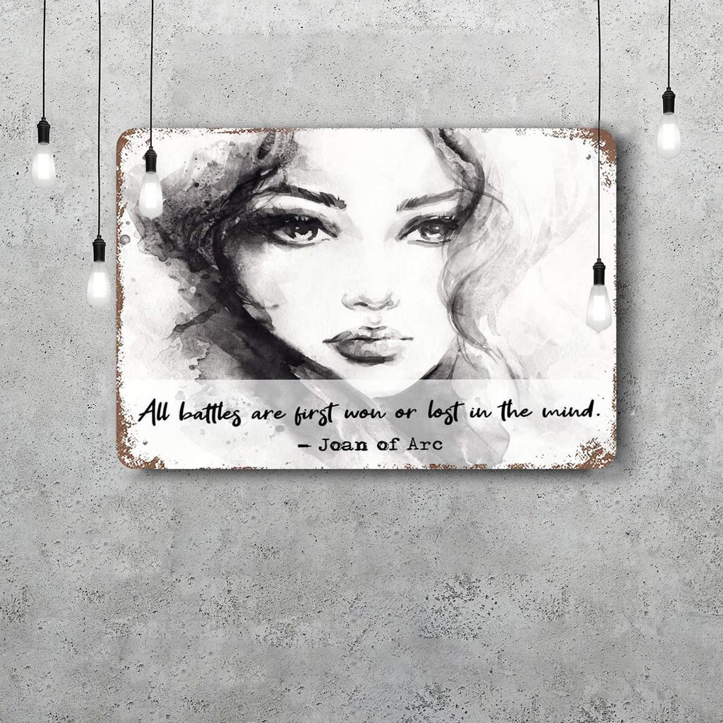 St Joan of Arc Vintage Metal Tin Signs Posters Decor Retro Metal Plaque Wall Art Decor for Garage Bar