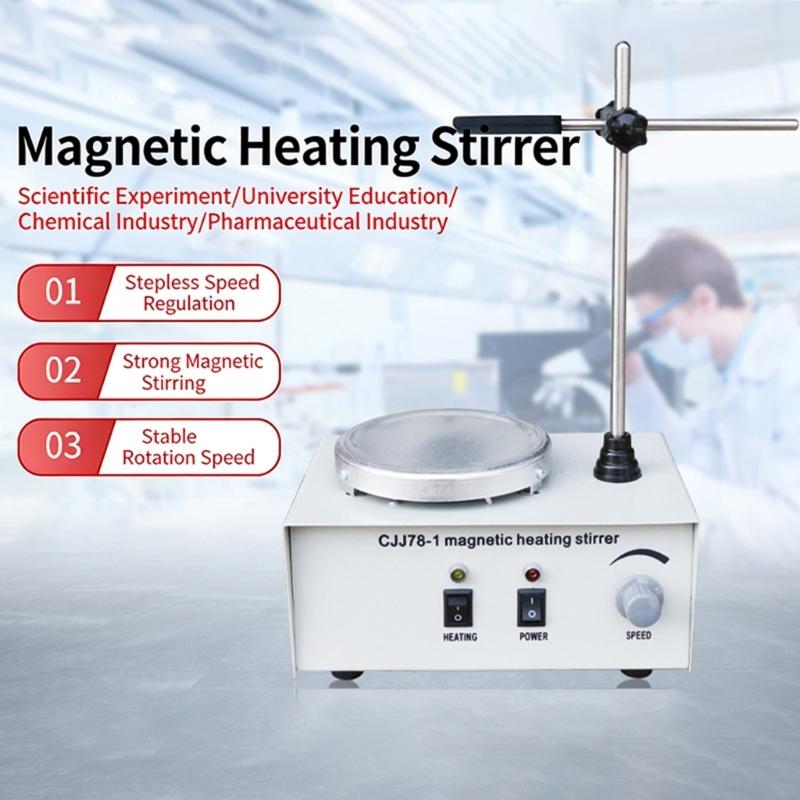 Riscaldatore Agitatore Magnetico da Laboratorio Agitatore Magnetico Riscaldatore Velocità Regolabile 0-2400 GIRI/MIN per Uso di Laboratorio e Preparazione Campioni