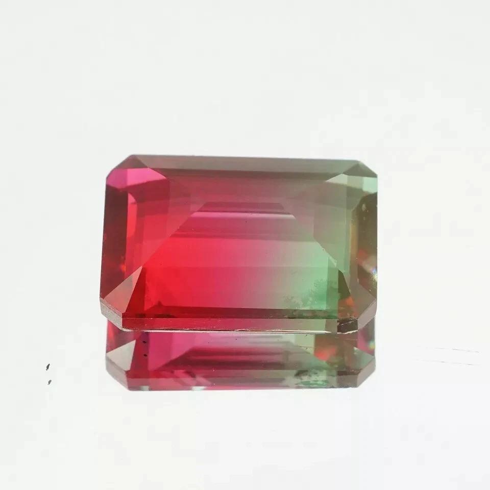 Beautiful Bio-Tourmaline Emerald Cut 10 Ct 16x12 Mm Loose Gemstone