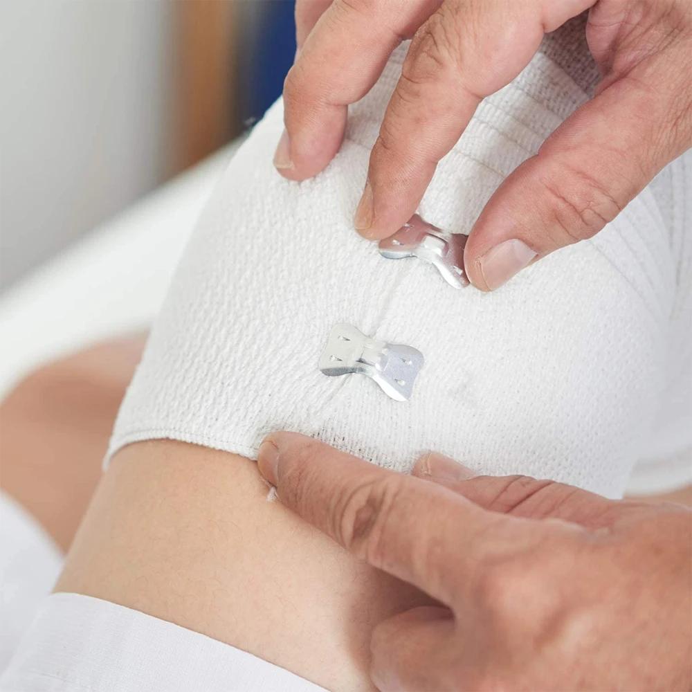 1Roll Elastic Compression Bandage Wrap With Hooks,Athletic Sport Support Tape For Ankle,Wrist,Arm,Leg Sprains First Aid Measure