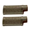 2Pcs Zinc Alloy Lighter Cover Retro Pattern Reusable Portable Lighter Sleeve Case for Travel