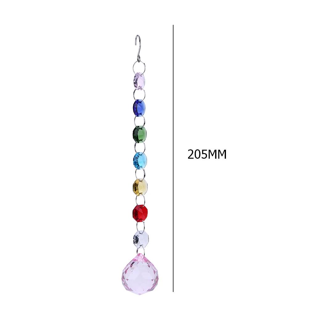 Colorful Octagonal Stone Tree Of Life Crystal Glass Pendant DIY Crystal Pendant Decoration Outdoor Light And Sun Catcher Crafts