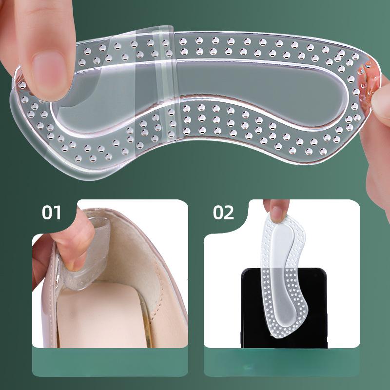 GEL High Heels Soft Anti-wear and Anti-Drop Neviditelná náplast na paty Masážní granule Samolepící kód Half Code Pad