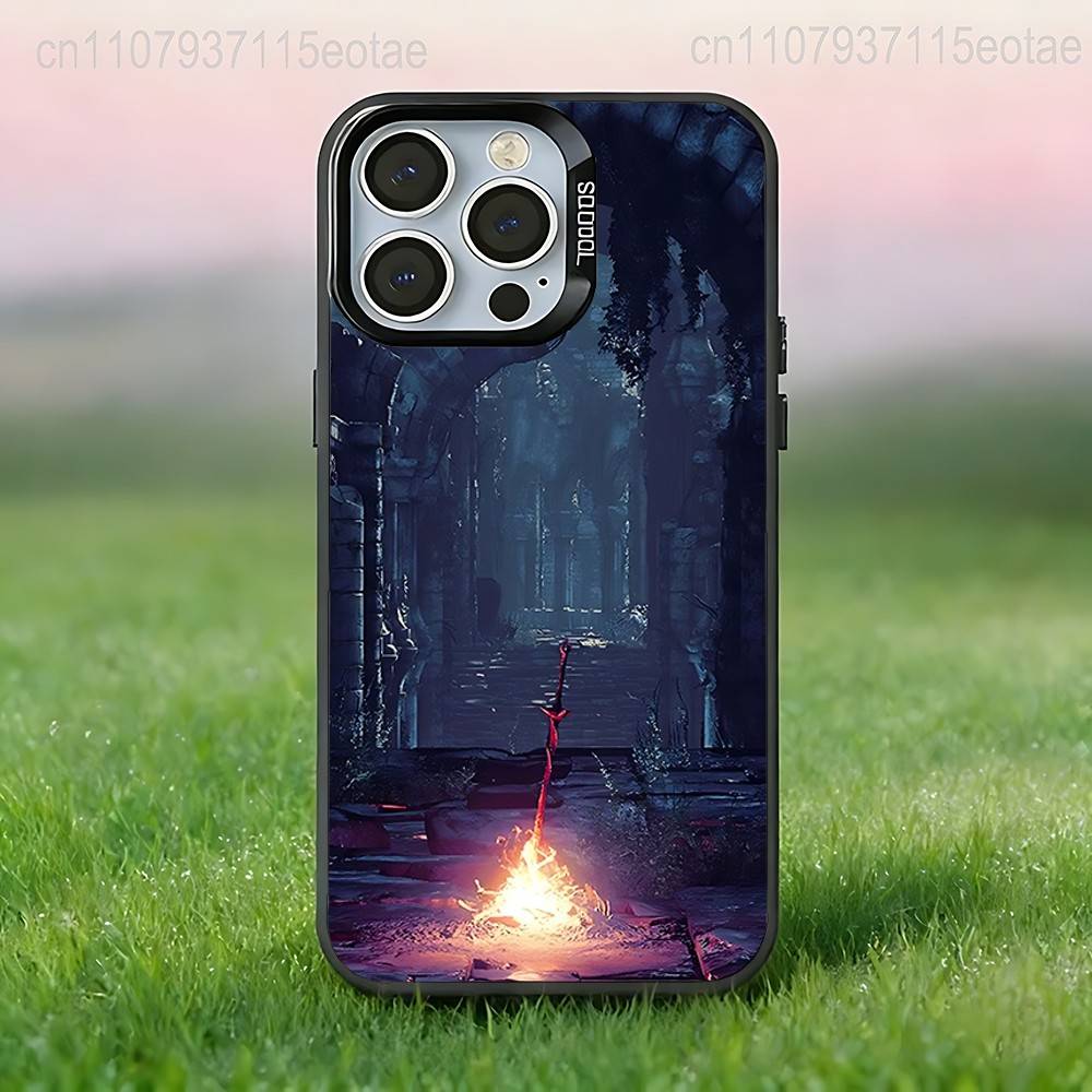 

D-Dark Game S-Souls Black Phone Case Compatible with iPhone 17 16 15 14 13 12 11, Pro, Max, Plus, E, Air, Mini iPhone16pro