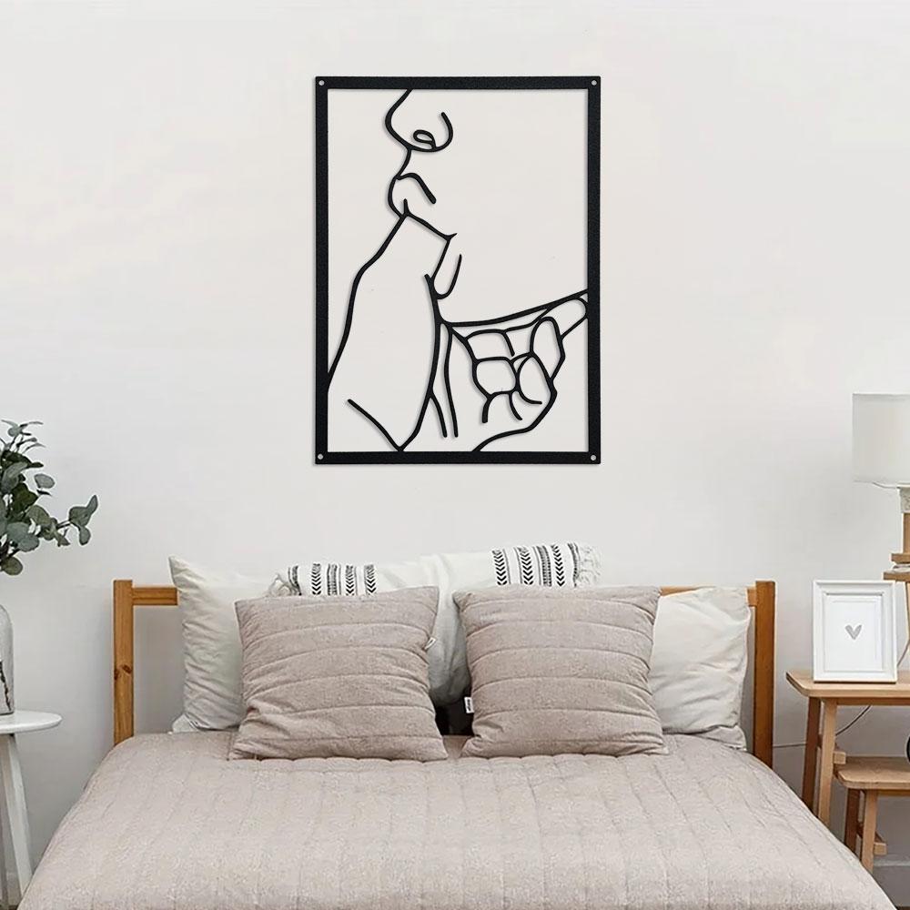 Wall art,Sleek Metal Abstract Line Wall Art - Modern Minimalist Decor, Durable Hanging, Elevates Home Interiors
