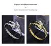 Goldene Schuppen Schlangenform Offener Federarmreif - Damen Trendiger High-End Armreif