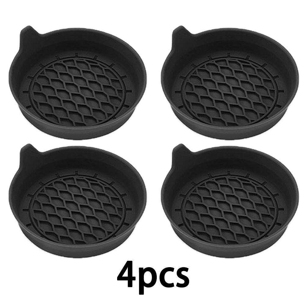 Car Water Cup Pad Holders Non-slip Silicone Waterproof Sift-Proof Spill Anti-skid Cup Holders For Most Auto Interior Accessories