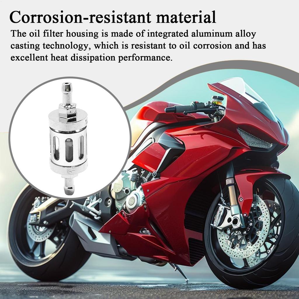 Motorcycle Motor Oil Filter 8mm Replacement Oil Filter Metal Motorcycle Parts For Scooter ATV Dirt Bike Snowmobile Modification