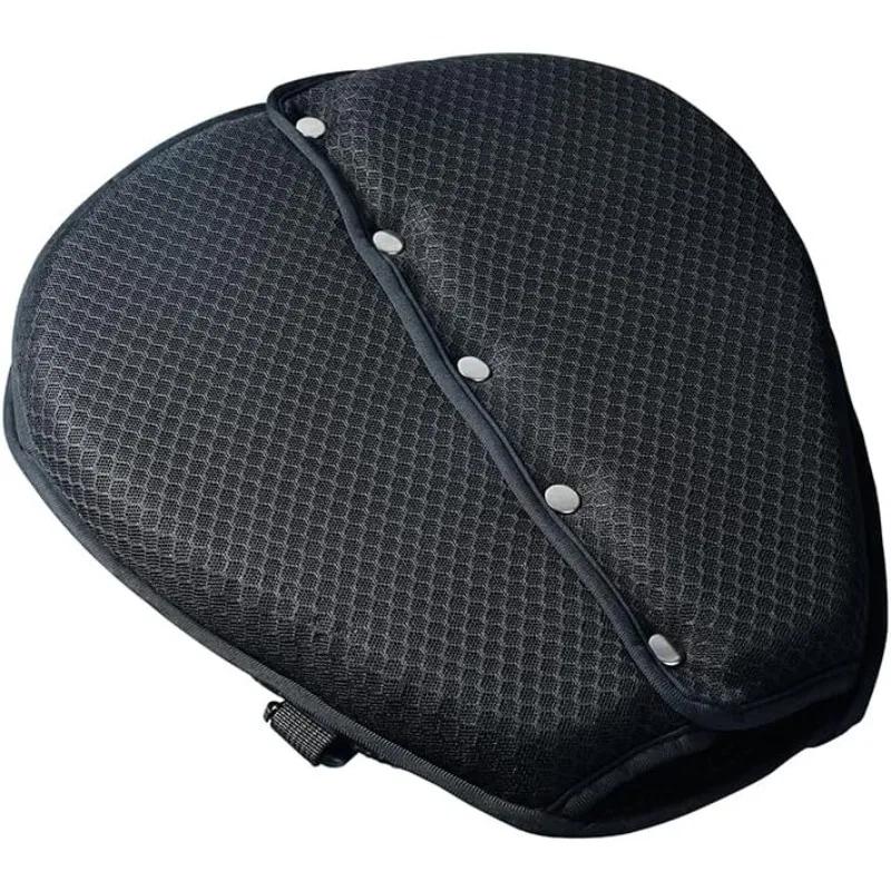 

3D-Honeycomb Motorcycle Gel Seat Cushion Structure Shock Absorption Breathable Motorcycle Gel Seat Pad for Long Rides чёрный