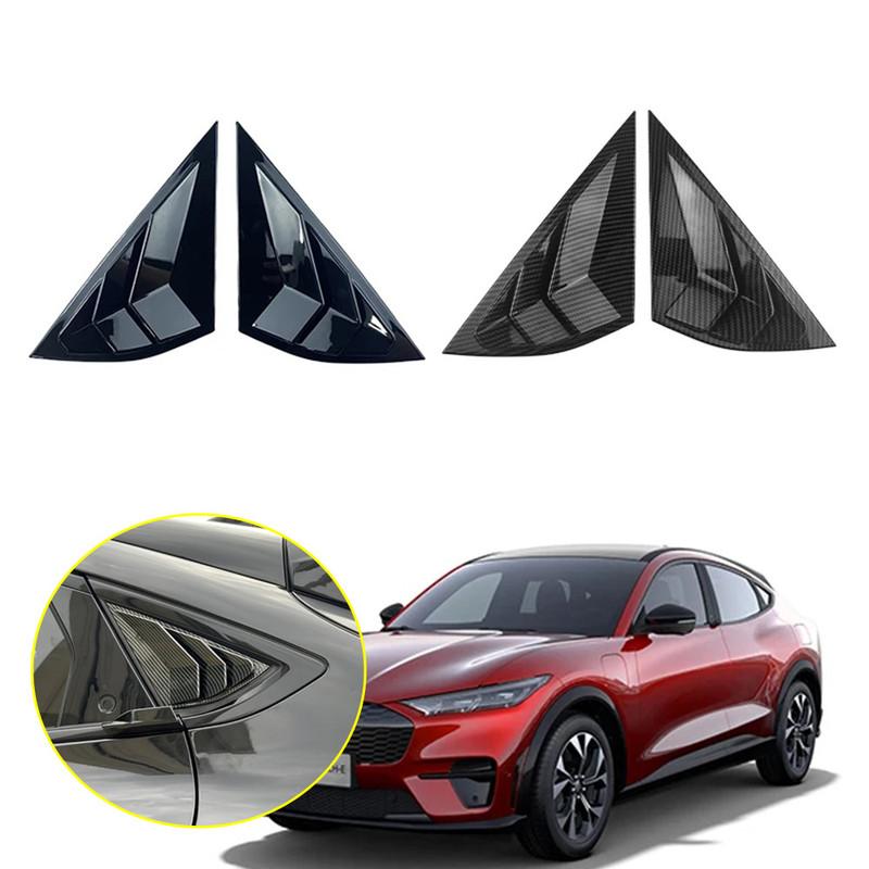 For Mustang Mach-E Mach E   ABS Plastic Rear Window Quarter Louver Cover Side Vent Trim Car Adhesive Accessories