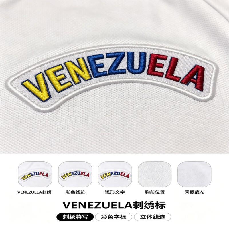 Vintage Venezuela Away Football Jersey Short Sleeve Soccer Training Shirt Men Women