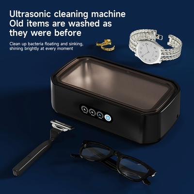 Machine à ultrasons pour nettoyer les lunettes 650 ml Mini Nettoyage par vibration haute fréquence pour lunettes Bijoux Dentier Sucette