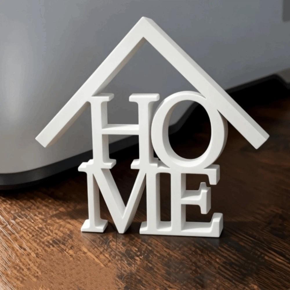 3D Printed Home Ornaments Geometric Letter Desktop Decoration Housewarming Gift  Housewarming