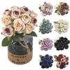 12head Artificial Rose Bouquet Silk Flowers Wedding Party Home Decoration