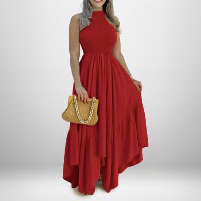Spring Women's New Sleeveless Elegant Temperament and Fashionable Big Sway Dress