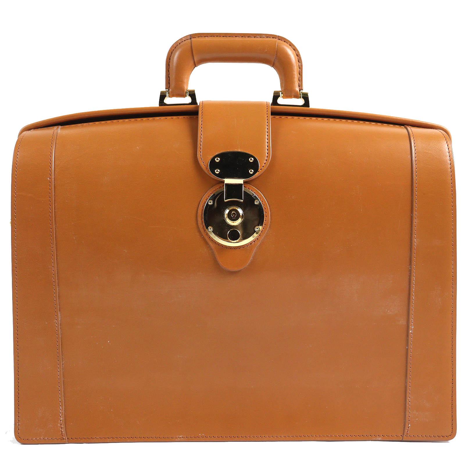 

CIMABUE Business bag Alexander Dulles Bag Bridle leather Camel leather mens Used