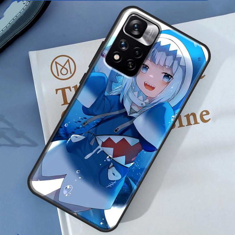 Gawr Gura Hololive Anime Case For Xiaomi Redmi Note 14 13 11 9 10 12 Pro 9S 10S 11S 12S Redmi 10C 12C 13C 14C Cover