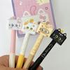 Kawai Stationery Cube Paipai Changing Face Kitten Fun Decompression Creative Press Pen 0.5 Quick Drying Gel Pen Office Lovely