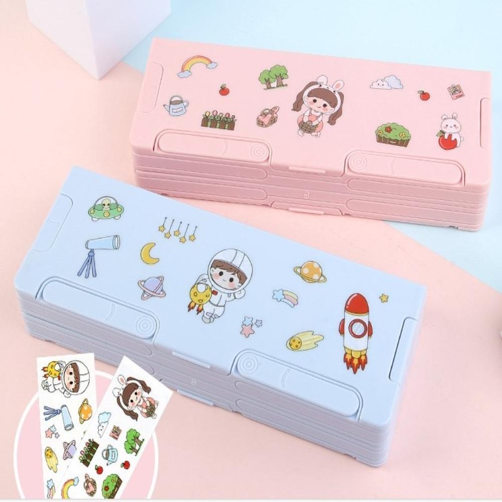 

Plastics Foldable Stationery Box Large Capacity Learning Scaffolding Student