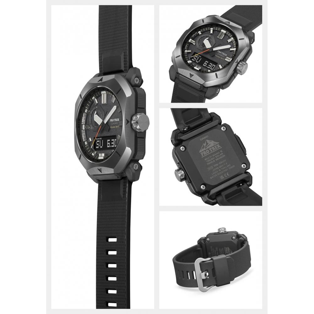 [Casio] Protrek Watch Climber Line Radio Solar Biomass Plastic PRW-6900Y-1JF Men's Black
