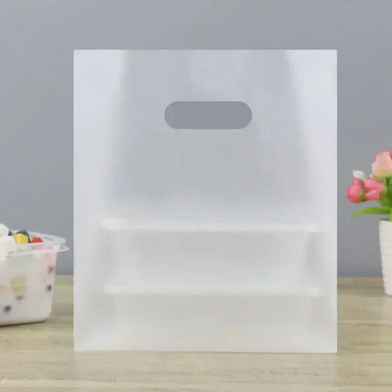 Flower Cartoon Pattern Portable Plastic Bag Dessert Bread Baking Packaging Pocket Thicken Environmentally Friendly Gift Handbag