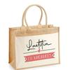 Sac De Plage - PLANETEE - Jute Avec Poche Laetitia En Vacances - Coton - Multicolore - 43 X 33 Cm