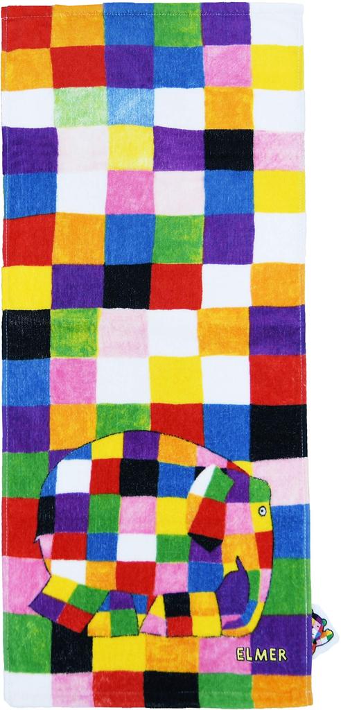 Marushin Face Elmer the Elmer and the 34 X 80 Cm Towel, Elephant, Bear, 5565000300,