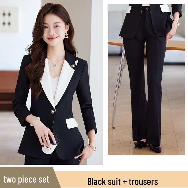 Women's White Suit Set - 2026 Spring/Autumn Professional Goddess Style High-End Jacket