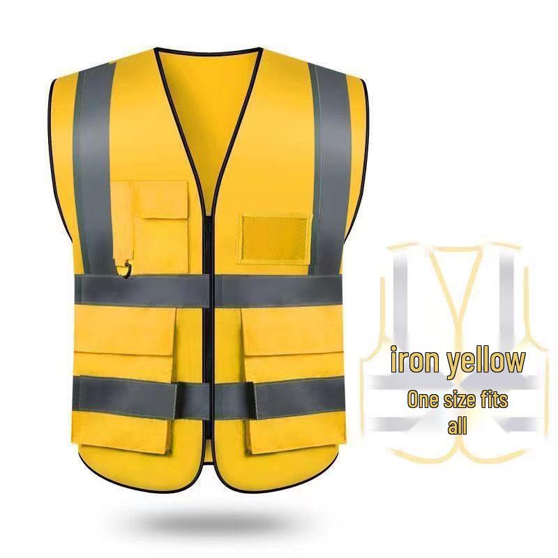 Kamizelka odblaskowa ochronna z wieloma kieszeniami na zamówienie do użytku na zewnątrz, do sanitacji, ogrodnictwa i ochrony z bezpłatnym nadrukiem