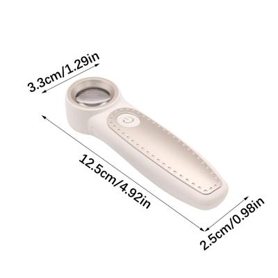 Tragbare LED-Lupe mit integrierter USB-Ladefunktion, 6 helle Lichter, wiederaufladbare Lupe für detaillierte Arbeiten