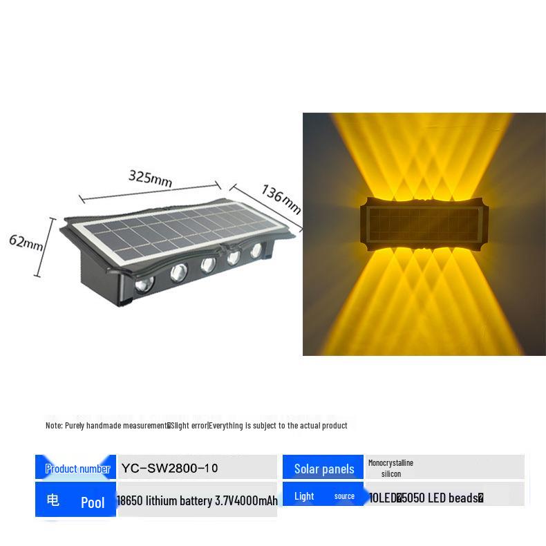 Super Bright Waterproof Solar Garden Wall Lights for Outdoor Decoration