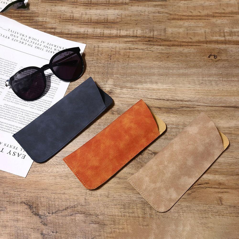 Rectangle PU Leather Glasses Bag Covered Eyeglasses Holder Small Sunglasses Bag  Female/Male