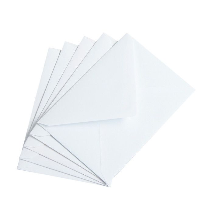 Carte et enveloppe blanche 10 pièces