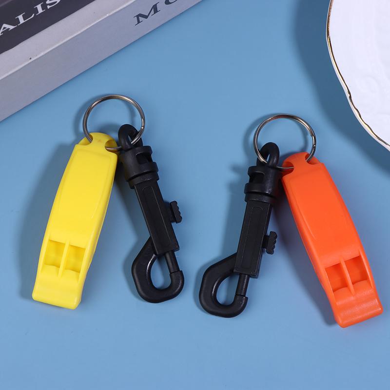 2Pcs Emergency Whistle Safety Survival Whistle Signaling Whistle With Hook For Outdoor Camping Hiking
