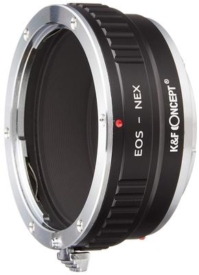Objektívtartó adapter EF bajonettes objektív Sony E bajonett K&F KF-EFE2 (Canon átalakítás)