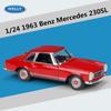 Welly 1/24 Mercedes-Benz 230SL Alloy Sports Car Model Diecast Metal Classic Retro Old Car Vehicle Model Simulation Kids Toy Gift