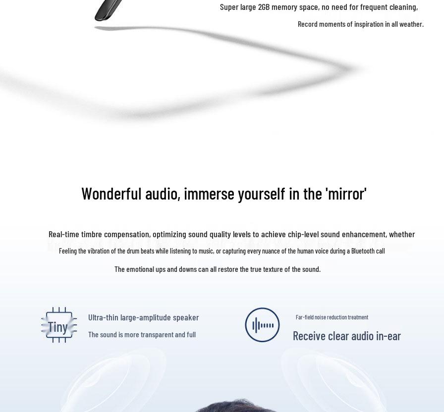 Smart Glasses with 800W Pixel HD Camera and AI Recognition
