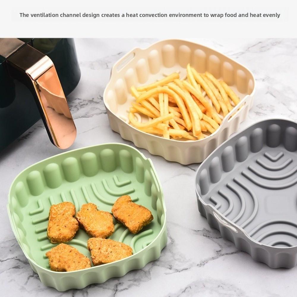 Square Air Fryer Silicone Tray Non-stick Air Fryer Mat Gifts Oven Trays