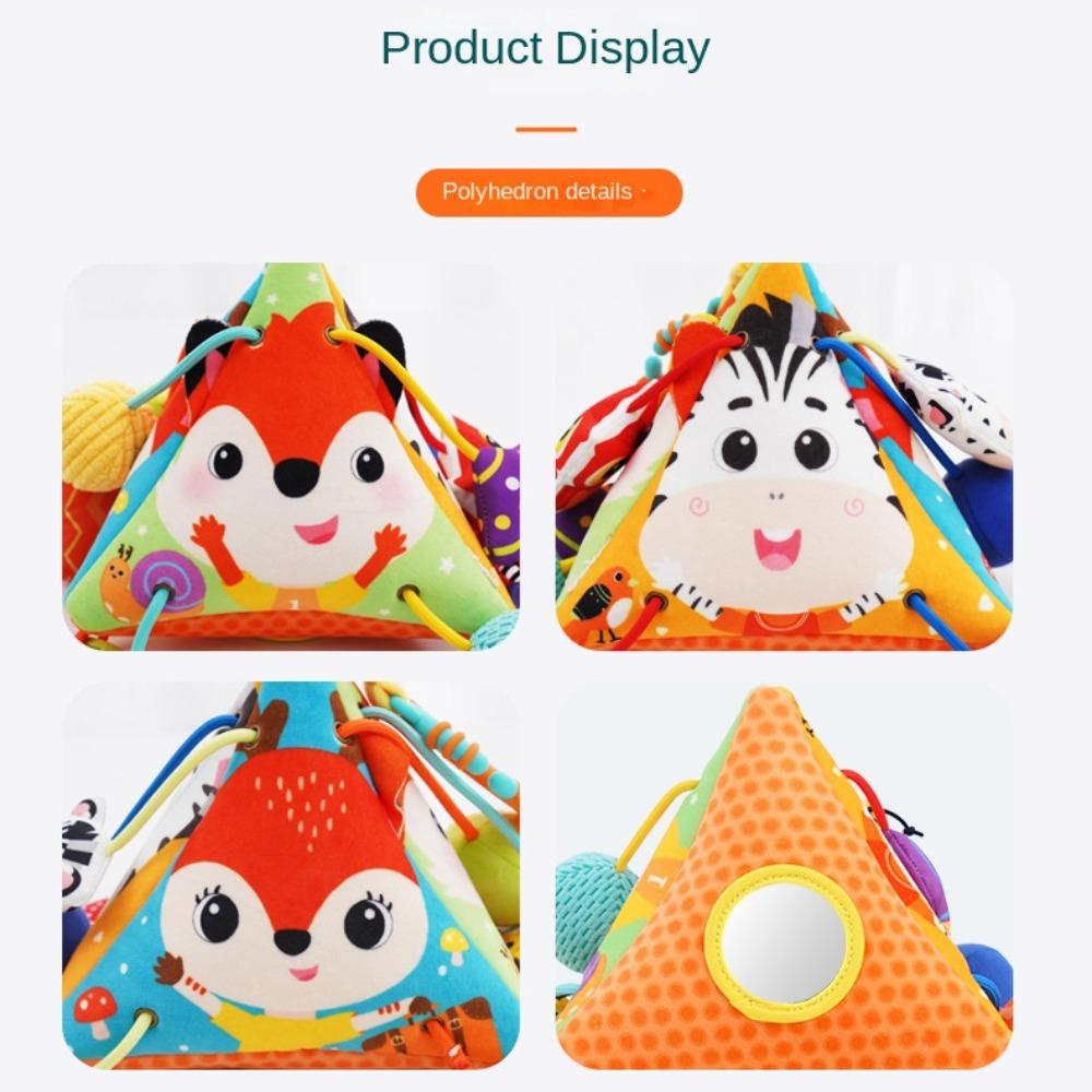 Cartoon Sensory Toys For Toddler Triangle Pull String Teether Toy  Baby Products