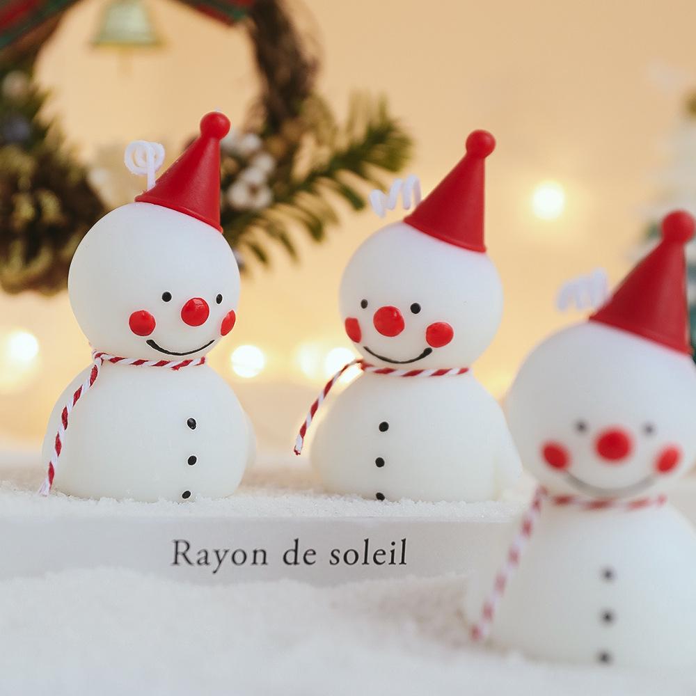 Snowman Christmas Scented Candle – Handmade Creative Aromatherapy Gift