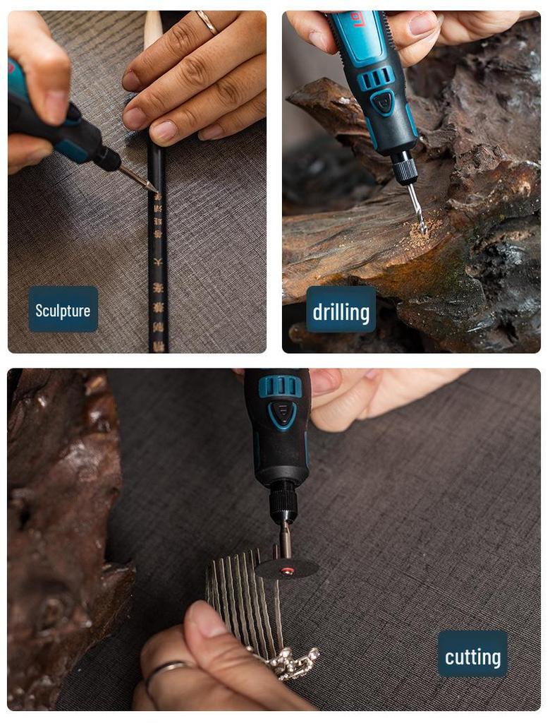 USB Charging Electric Grinder Set for Jade Carving, Mini Electric Screwdriver.