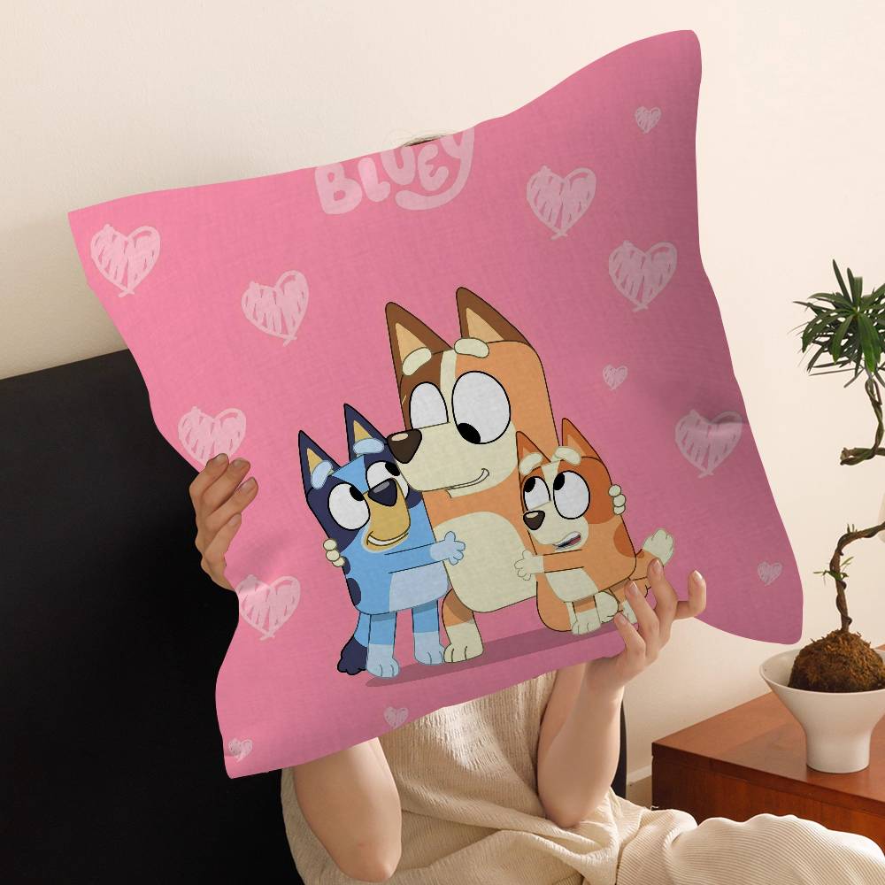 Süß-B-B-Blueys-S Cartoon Kissen Kissenbezug Kissenhülle Wohnzimmer Sofa Heimdekoration Personalisiert