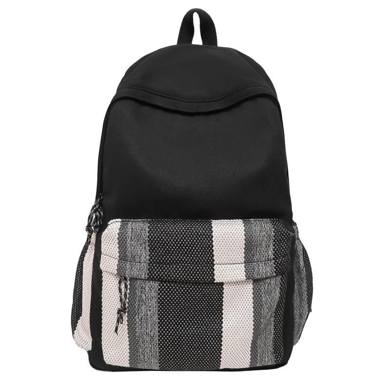 

Campus School Bag Decorative Female Backpack Junior High School Student Backpack чорний