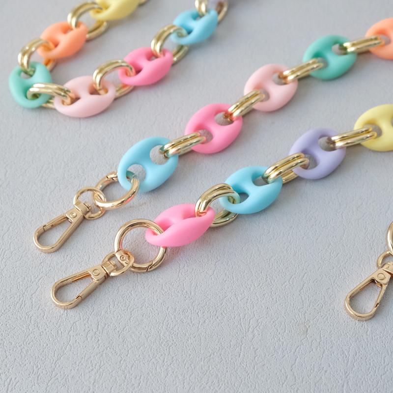 New Fashion Woman Bag Accessory Detachable Candy Acrylic Chain Cute Acrylic Luxury Strap Women Elegant Bag Shoulder Handle Chain