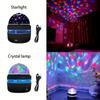 LED Night Light Starry Moon Projector Lamp USB Plug-in RGB Colorful Room Ambiance Lamp Auto-Rotating Kids Room Party Bar Decor