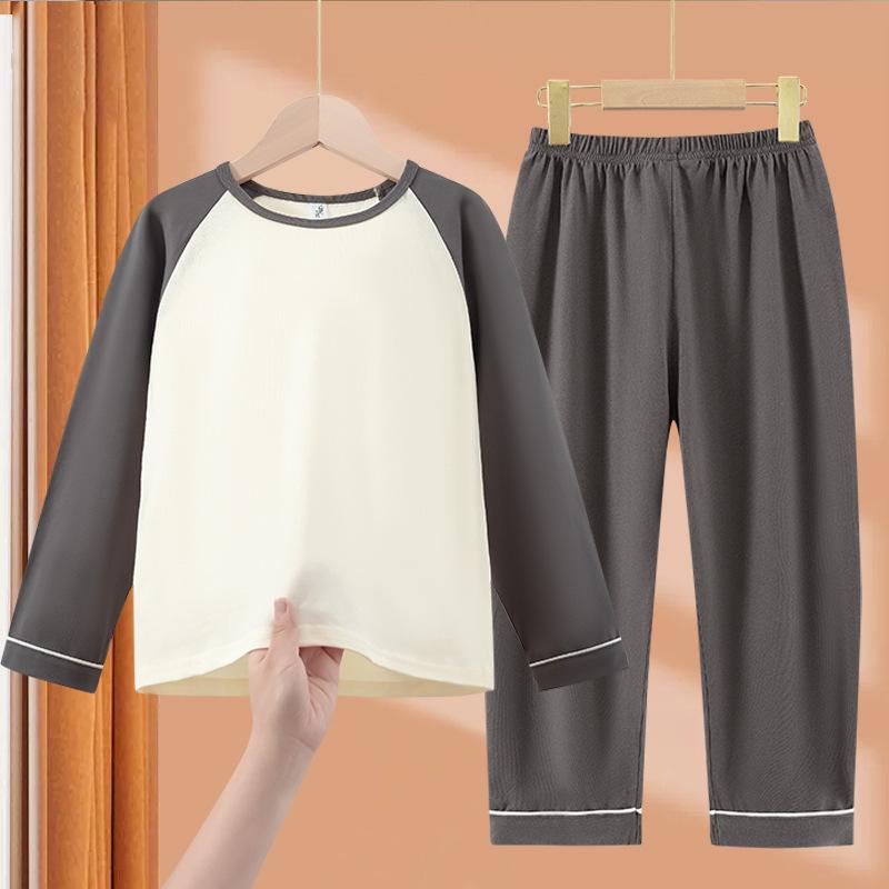 

Girls Pure Cotton Long-Sleeve Pajama Set - Soft, Comfortable & Antibacterial for Autumn and Spring 150 cm