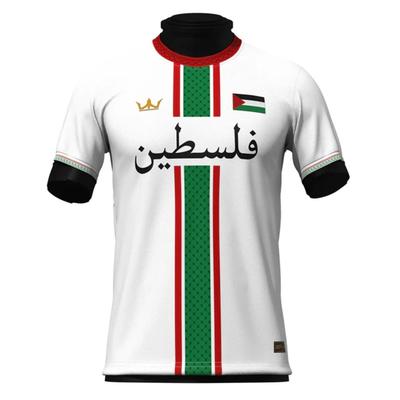 Modne koszulki piłkarskie z flagą Palestyny Trend Lato Krótki rękaw Emblemat narodowy Drukowane 3D Koszulki sportowe Luźne Oddychające Topy