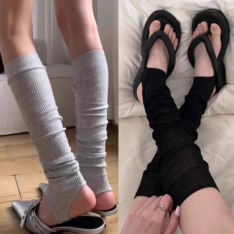 Frühling Sommer Einfache Lange Kniehohe Socken Koreanischer Ballett-Stil Wadenhohe Socken Sonnenschutz Zum Aufsetzen Auf Die Füße JK Strümpfe