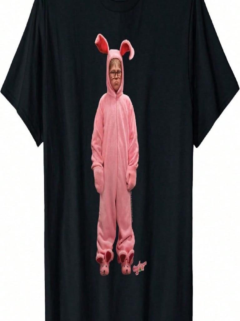 Vánoční příběhy Ralphie Růžový zajíček Růžová noční můra Tričko