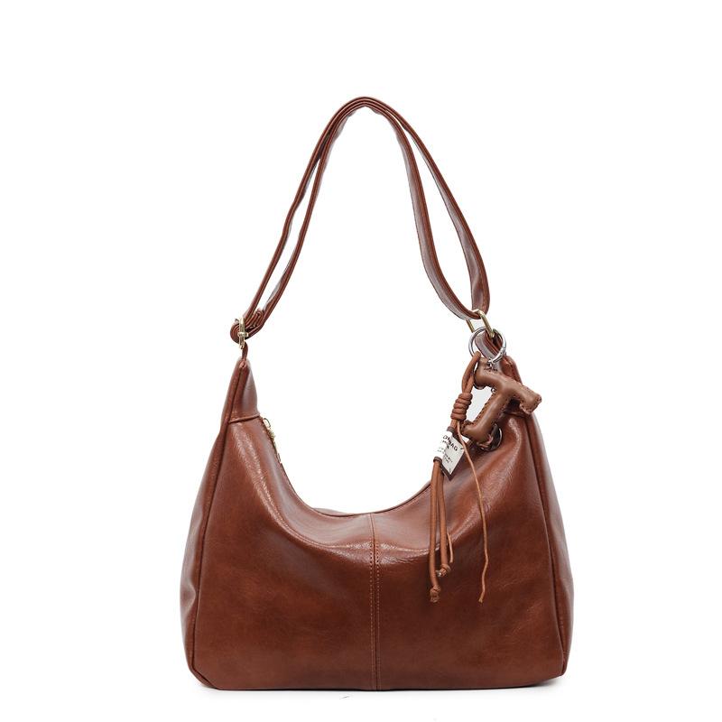 Didelės talpos krepšys Retro ir stilingas krepšys kasdieniam naudojimui Minkštos odos krepšys vienam peties dirželiui / nešiojamas per petį